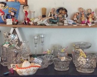 Hummel figurines, Occupied Japan juicer, Waterford crystal items. Nice items for the upcoming holidays or gifts