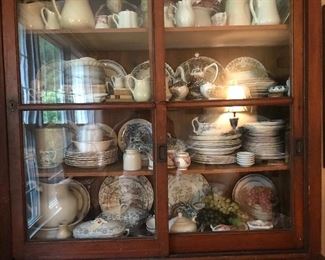 Astounding collection of transfer ware, all colors, all styles, all circa, one stop anglophile shopping