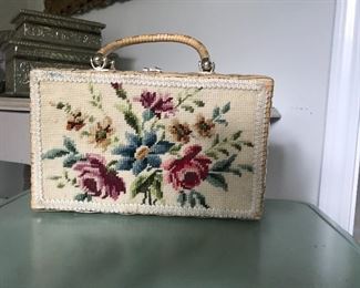 embroidered handbag