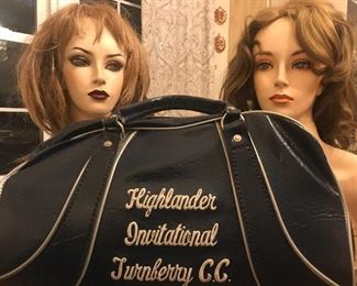 Vintage Gym Bag, Mannequin heads, Vintage fun