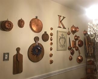 French copper wall in the kitchen, Parisienne loveliness, lots of styles