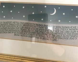 Framed calligraphy