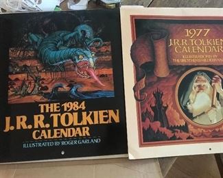 Two Tolkien calendars from the seventies and eighties, great condition