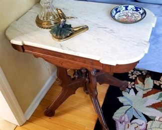 Antique marble Eastlake table 