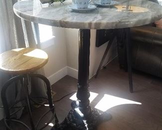 marble top bistro table