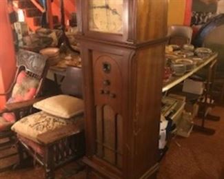 Philco Grandfather clock radio...what?? This would have set you back $89.95 brand new back in the day!