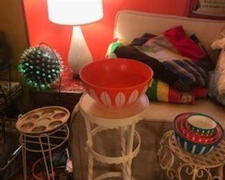 Mid century lighting and decor