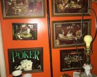 Framed art "Dogs Playing Poker"