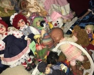 Dolls...every doll you can imagine. Truly, sooooo many dolls!