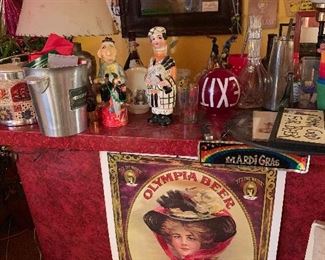 A closer view of the bar