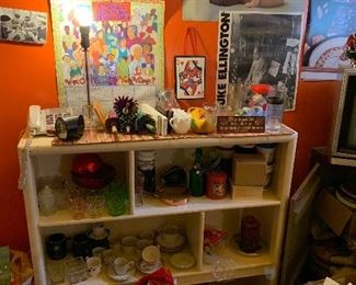 Posters, glassware, party supplies