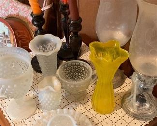 Hobnail glass and others