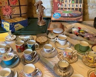 Yes, even more teacups. These too can be found on all levels of the home. 