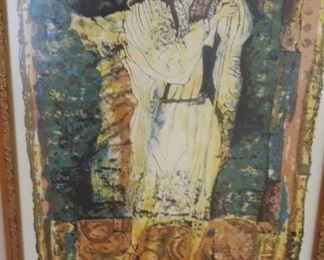 Shraga Weil Serigraph named " Shepherd Of Qumron"