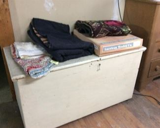 LARGE ANTIQUE BLANKET BOX