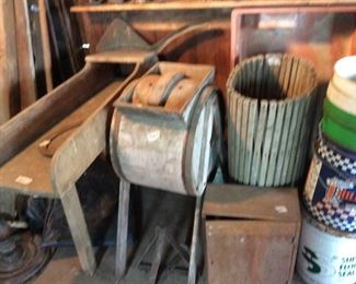  ANTIQUE WOODEN BUTTER CHURN-ANTIQUE CHOPPER