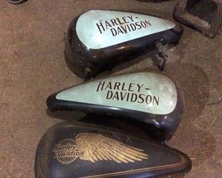 HARLEY DAVIDSON  EARLY MOTORCYCLE GAS TANKS