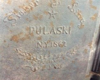 PULASKI IRON WORKS STOVE -CIVIL WAR ERA DATED 1862