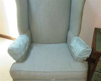 Pair Thomasville Wingback Armchairs