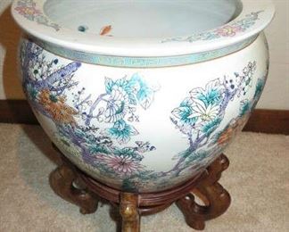 Asian Oriental Koi Goldfish Flower Planter/Table