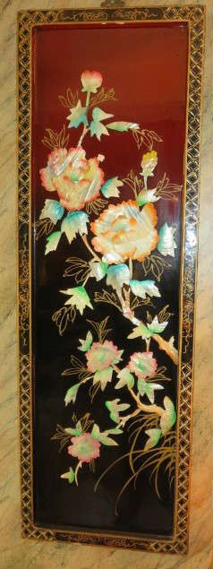 Pair Decorative Asian Wall Panels.