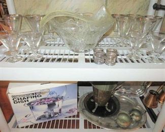 Chafing Dish, Punch Bowl Set