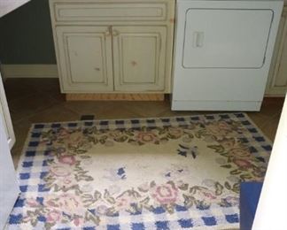 Hand hooked rug.