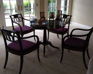 Baker pedestal table with Governor Ashton armchairs!