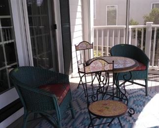 Maxcera porcelain mosaic bistro set.