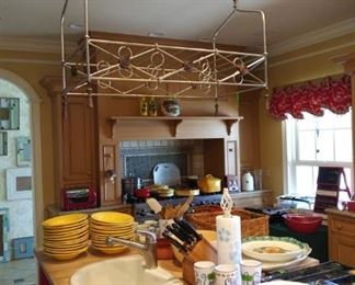 Pot rack not for sale - stays with house.