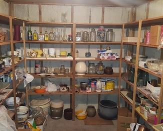 A basement full of odds and ends, tools and more.