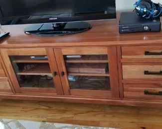 Entertainment center/ Please note TV & games not for sale
