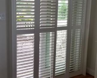 Sliding plantation shutters for sliding glass doors - 3 sets available