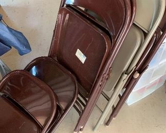 Metal folding chairs