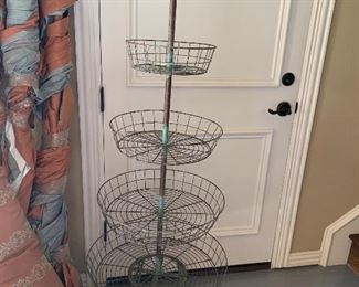 Rustic charming magnolia 5 tier metal stand