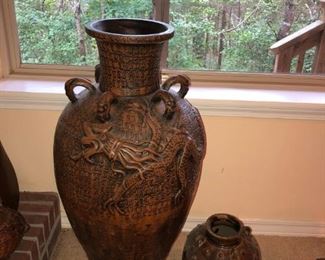 LARGE ANTIQUE POTTERY VASE