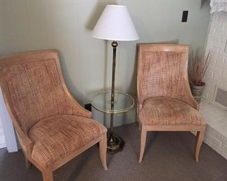 Vintage Chairs with Standing Lamp/Table