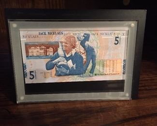Royal Bank of Scotland 5 Pounds Commemorative Jack Nicklaus Note