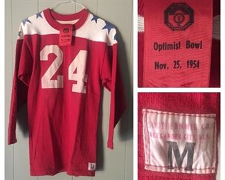 1954 Optimist Bowl Football Jersey with Ephemera
