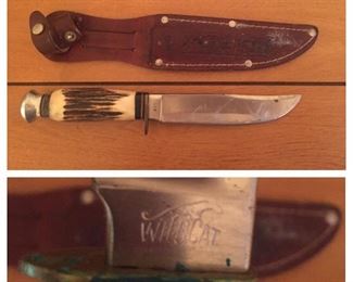 Vintage Wildcat Hunting Knife
