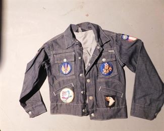 Vintage Boys Toughskins Jacket with Military Patches