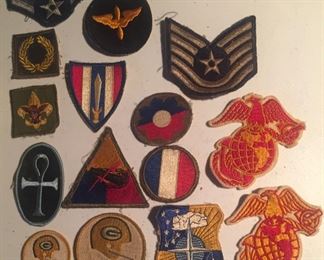 Assorted Sports and Military Patches