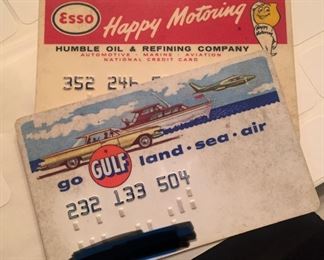Vintage Gulf and Esso Credit Cards