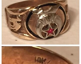 10K Gold Masonic Ring