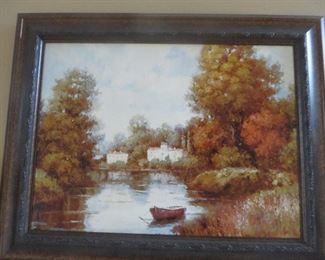 River at Castle Edge Painting
Gold Framed
