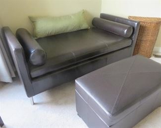 Modern Leather Sofa Settee
