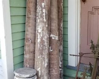 wooden columns