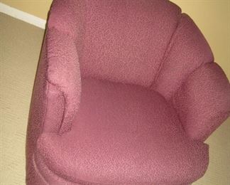Contemporary Mauve Upholstered Side Chair