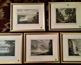 Ackerman Complete Set of 5 "Views of the Great Falls of Niagara" 