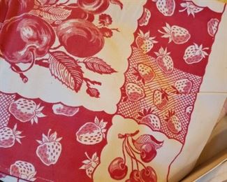fruit, cherries tablecloth